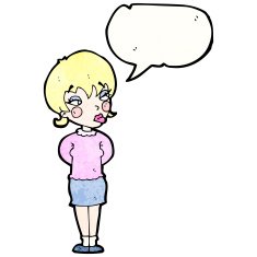 cartoon bored woman N31