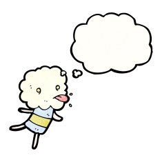 cute little cloud creature sticking out tongue N3