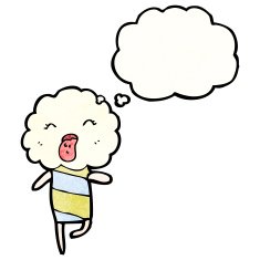 cute little cloud creature sticking out tongue N4