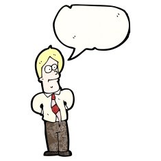 cartoon man with speech bubble N47