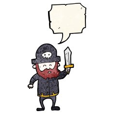 pirate captain cartoon N7