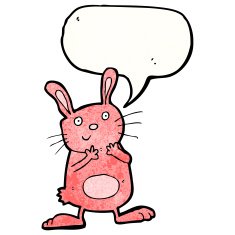cartoon pink rabbit N56