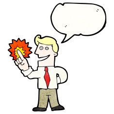 cartoon businessman with great idea N14
