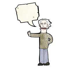cartoon man gesturing to stop N4