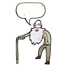 cartoon old man N34