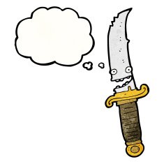 knife cartoon character N10