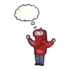 cartoon teenager in hooded sweatshirt N9