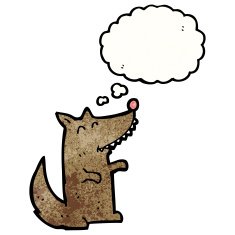 cartoon little wolf N81