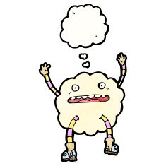 cartoon cloud monster N22