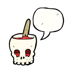 skull bowl cartoon N4