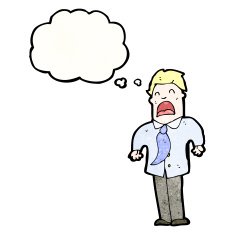 businessman shrugging shoulders