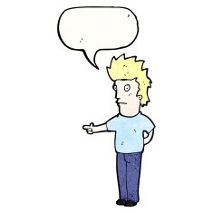 Cartoon Man Pointing N236