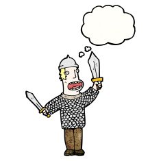 cartoon medieval soldier N10