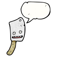 Cartoon Meat Cleaver N17