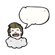 cartoon head in clouds N2