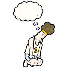 cartoon exhausted marathon runner N3