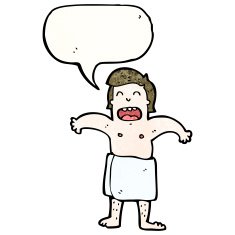 cartoon man in towel N20