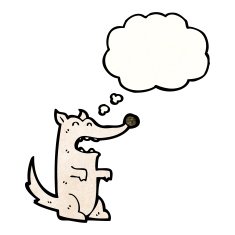 cartoon little wolf N83