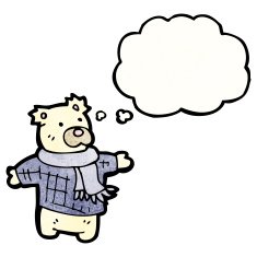 polar bear teddy cartoon N4