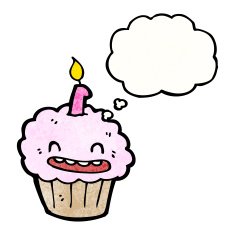 cartoon cupcake N160