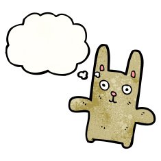 Funny cartoon rabbit N48
