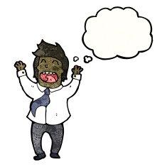 cartoon businessman celebrating N5