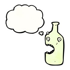 shocked wine bottle cartoon N6