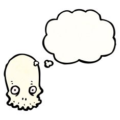 funny cartoon skull N48