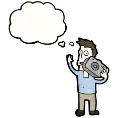 cartoon man with camera N7