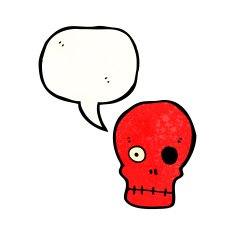 cartoon talking skull N10