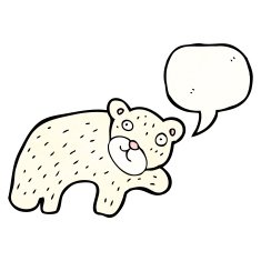 Cartoon Polar Bear N128