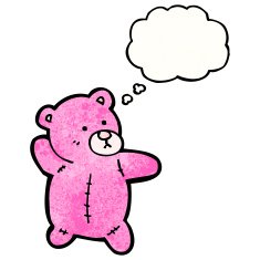 pink teddy bear cartoon N3