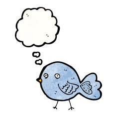 funny cartoon bird N203
