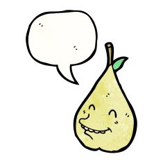 cartoon happy pear N11