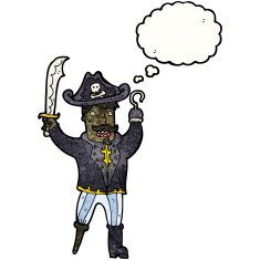 Cartoon Pirate Captain N44