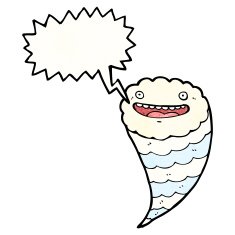 cartoon retro cloud character N2