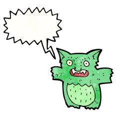 cartoon little monster N71