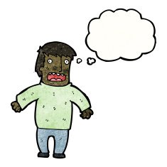 cartoon nervous man N175