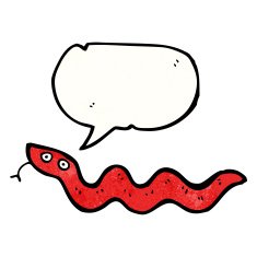cartoon slithering snake N15