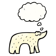 cute cartoon polar bear N90