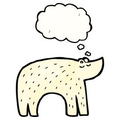 cute cartoon polar bear N91