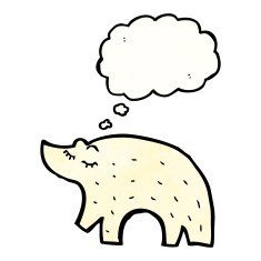 Cartoon Polar Bear N129