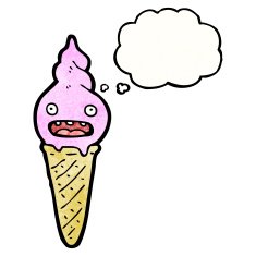 ice cream cone cartoon character N17