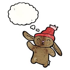 cute rabbit in hat cartoon N2