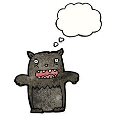 cartoon black cat N74