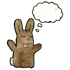 cartoon rabbit sticking out tongue N3