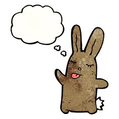 cartoon rabbit sticking out tongue N4