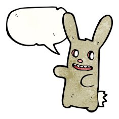 cartoon spooky rabbit N11