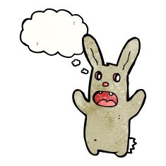 spooky zombie rabbit cartoon N2