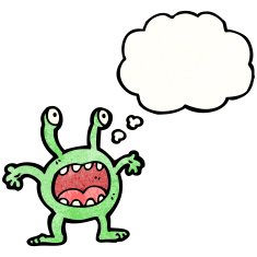 cartoon little alien N43